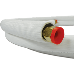 Ductless Lineset, 1/4" x 3/8" x 15', 1/2, White EZ-PULL